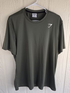 Gymshark Men’s Military Green Performance Tee, Size XXL